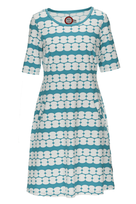 Hovedbilde Karina petrol og hvit ...