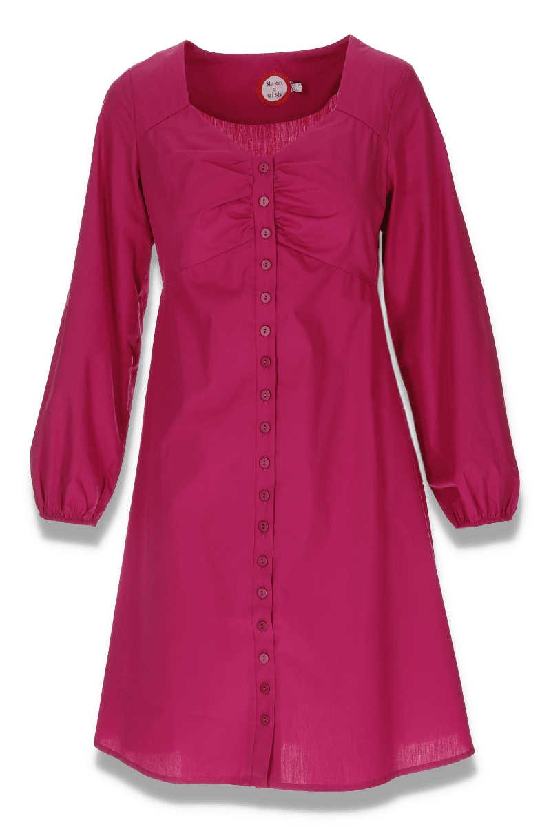 Petronella cerice poplin kjole