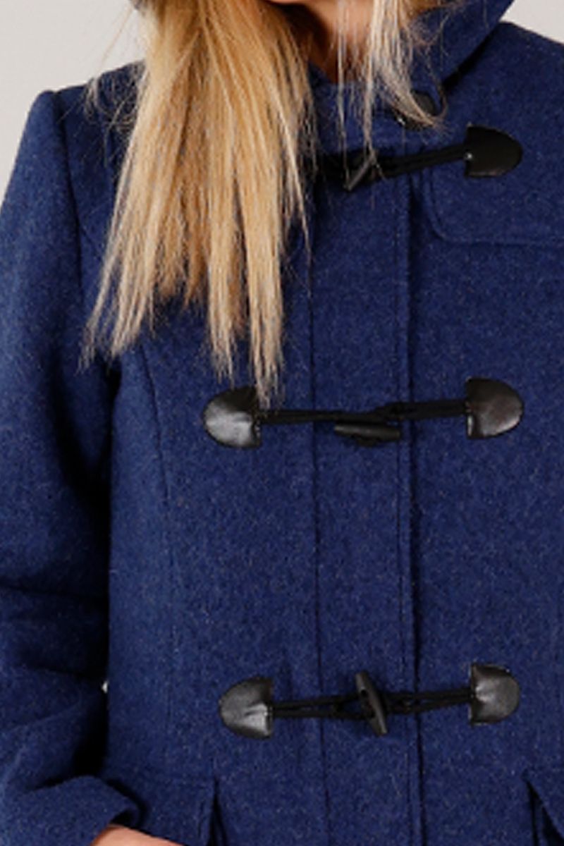 Idunn Duffel coat rustic navy ull