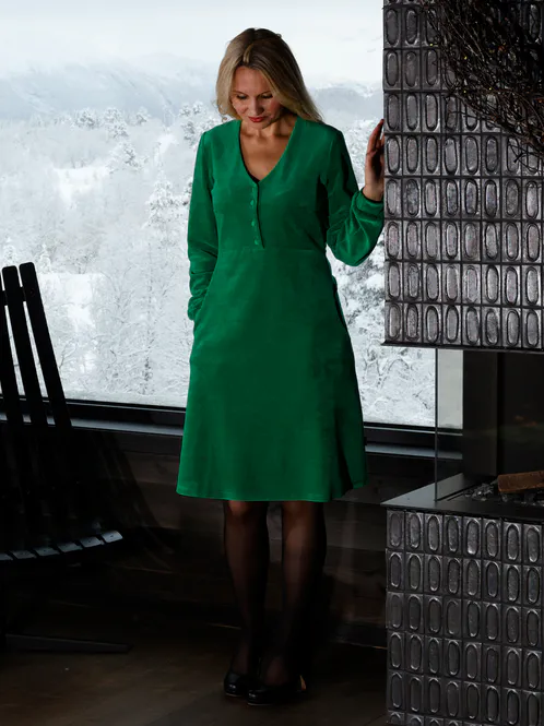 Hovedbilde Janka grønn velurkjole