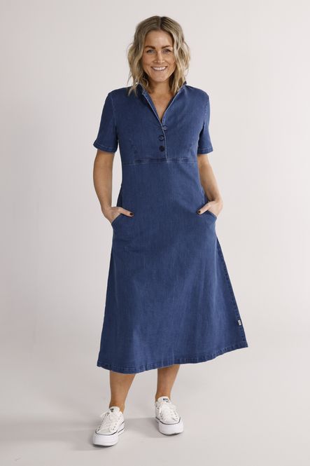 Hovedbilde Beatrix blå denimkjole