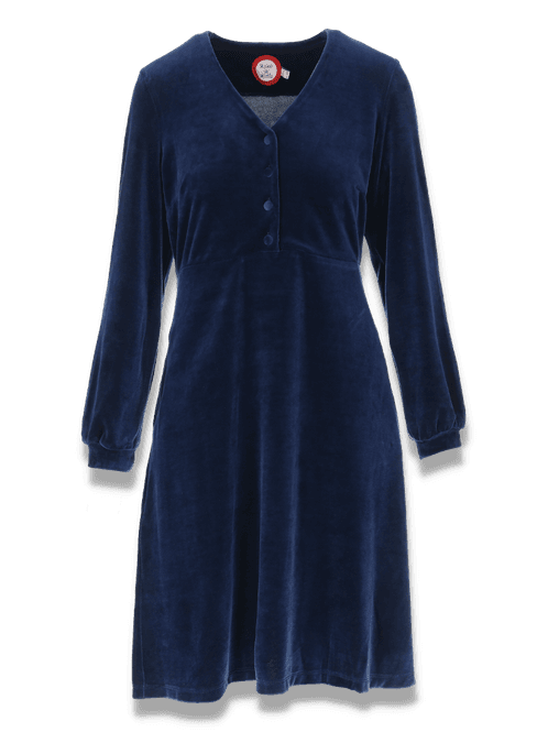 Hovedbilde Janka marineblå velurkjole