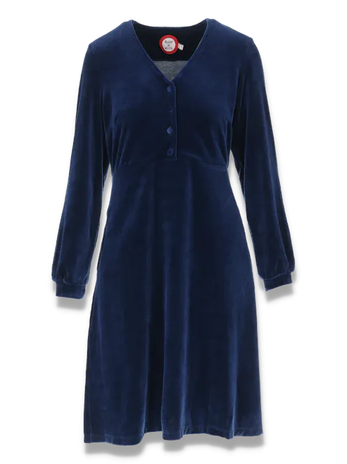 Hovedbilde Janka marineblå velurkjole
