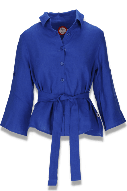 Hovedbilde Linn kongeblå linskjorte