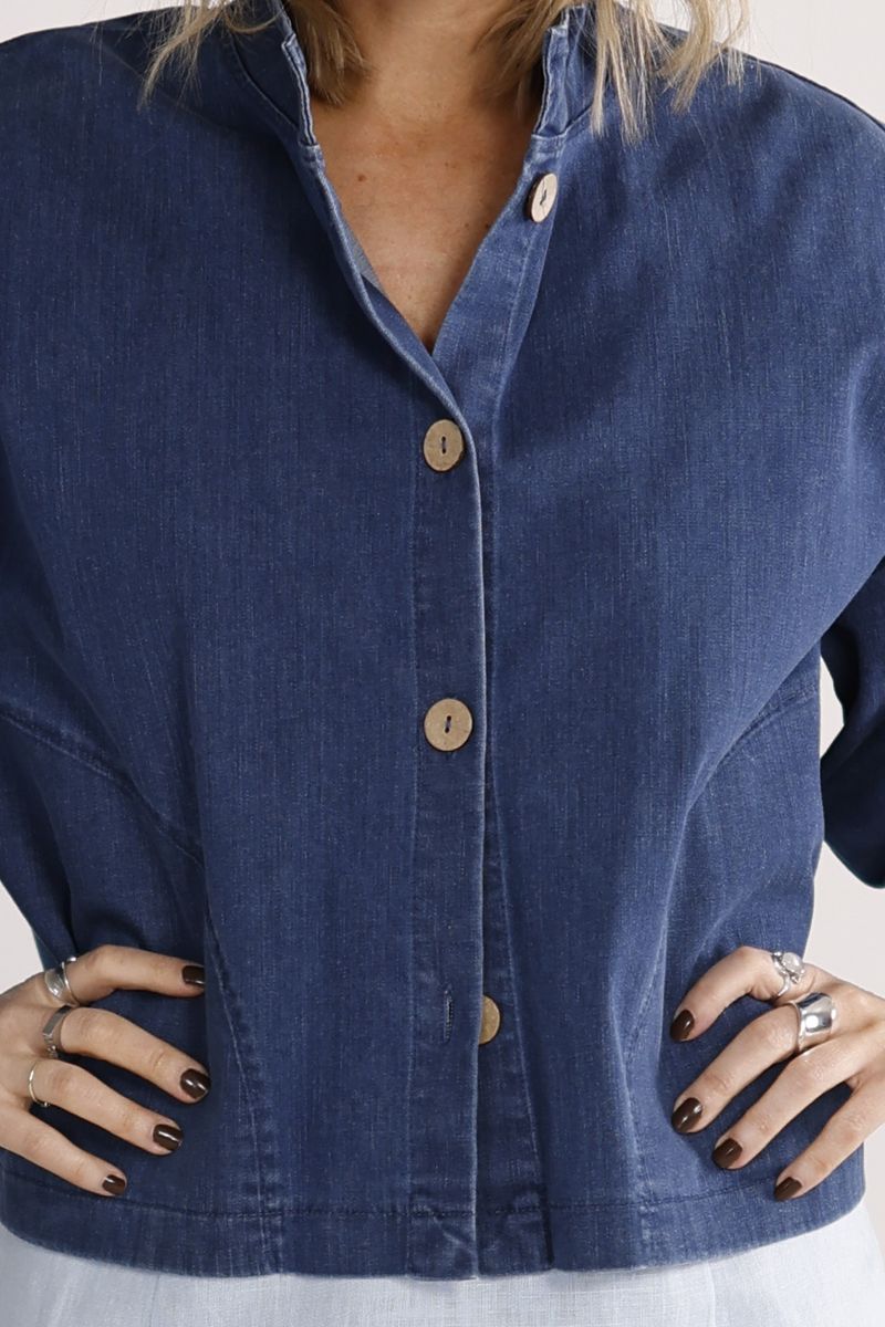 Cora jeansblå denimjakke