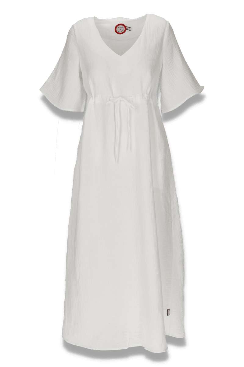 Eira hvit boho chic kjole