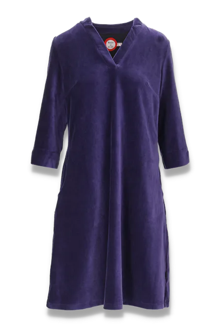 Hovedbilde Saga violett velurkjole med ...