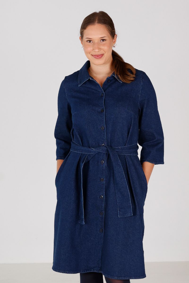 Ragla  jeansblå skjortekjole