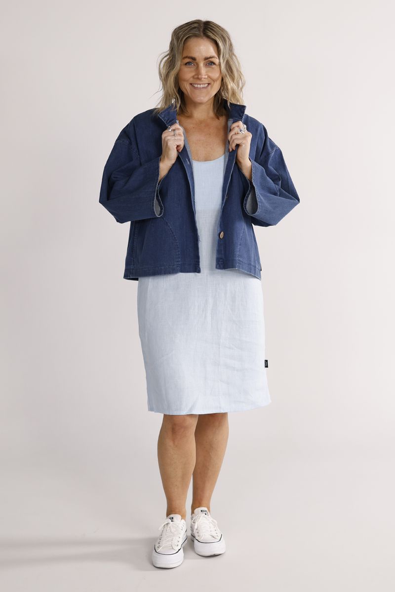 Cora jeansblå denimjakke