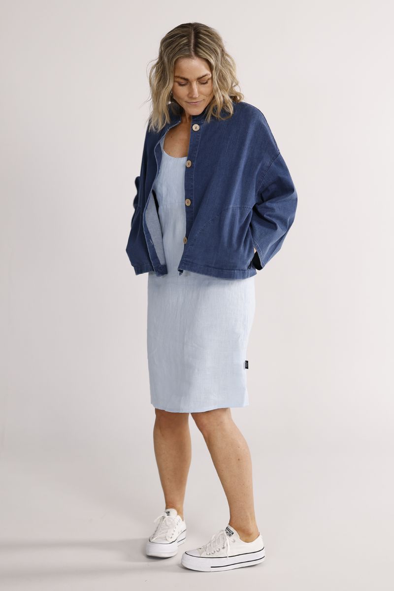 Cora jeansblå denimjakke