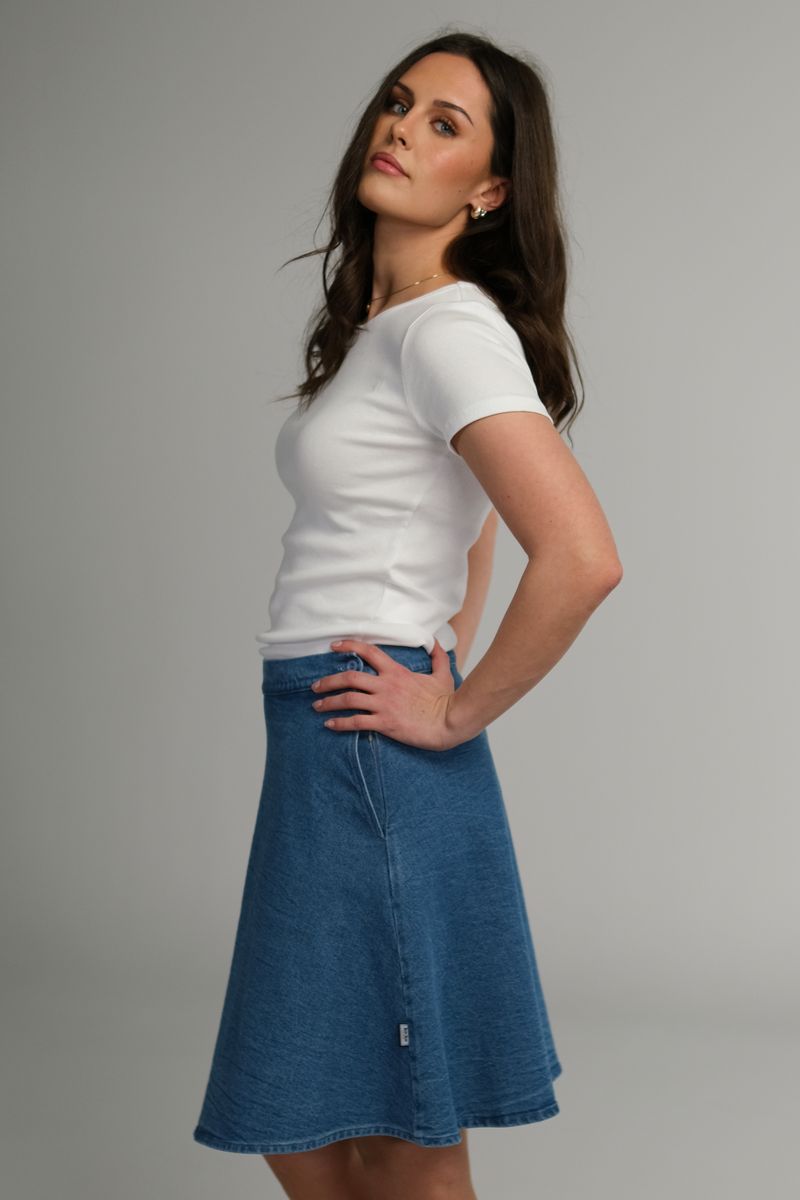 Ante denim skjørt jeans blå 
